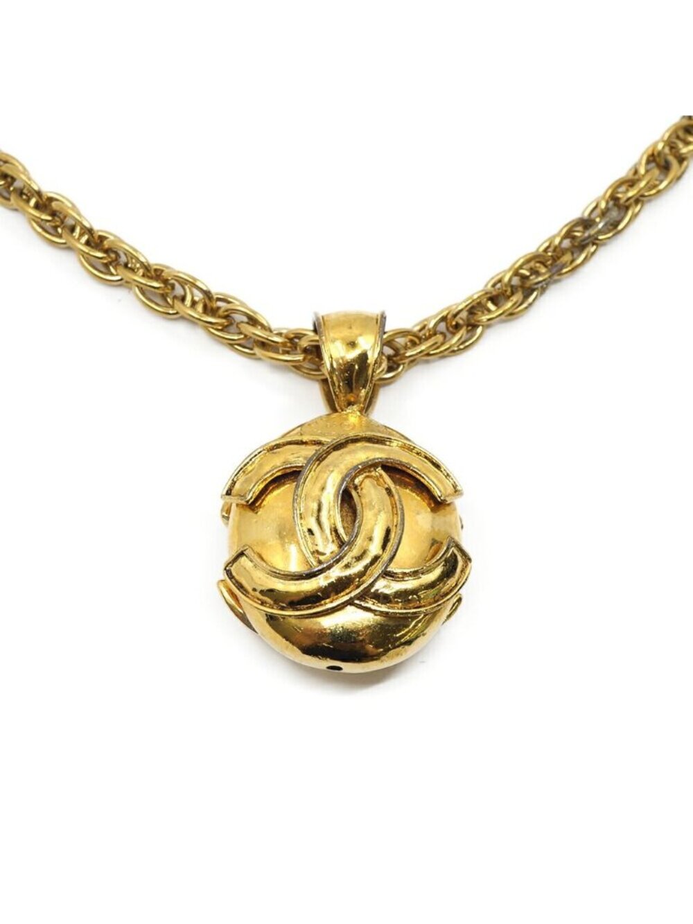 Chanel CC Logo Necklace 94P Gold
